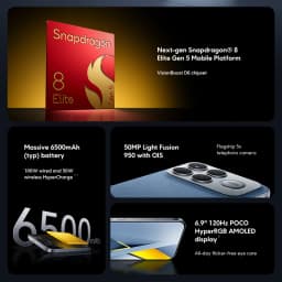 POCO F8 Ultra 5G Smartphone Global Version 6.9" 120Hz Display Snapdragon 8 Elite Gen 5 50MP Camera 6500mAh 100W HypeCharge NFC