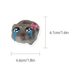 Sad Hamster Sticker Cute Meme Cute Sad Hamster Sticker Decals Cute Aesthetic Girly Hamster Decal 56X PVC Cute For Skateboard