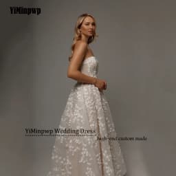 2026 Champagne Wedding Dresses Off Shoulder Long Sleeves A Line Lace Sequined Beads Flowers Bridal Party Gowns Customized