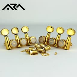 ARM Electric Guitar Metal Lock String Tuner Winder Electric Guitar Parts ST TL SG LP Head Chromium Black