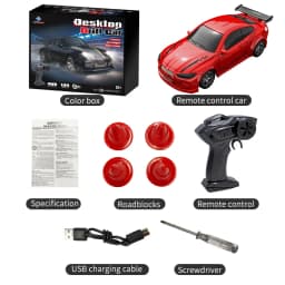 New 4WD 2.4GHZ RC Simulation Mini Drift Car Palm Racing Model Desk Toys 1/64 Scale Remote Control Car Gift for Children Boys.