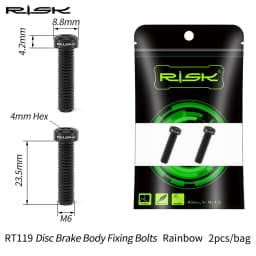 RISK Ultralight Bicycle Oil Disc Screw Titanium Alloy Retainer Pin Bleed Nipple Compression Nut XT Bike Accessories