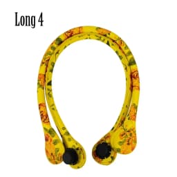 TANQU New 1 Pair Short Long Floral Print Soft Faux PU Leather Handle for Obag Classic Mini O Bag Women Shoulder Handbag