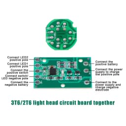 HZ-8813 T6/U2/L2 Glare Light Control Circuit Board Flashlight Driver Board 3 Function 5 Function Gear Electric Plate