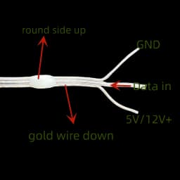 DC5V/12V 1000ct Pixels 1.5cm-20cm Pitch WS2811 LED Seed Pixel String Light RGB IC Addressable Full Color IP67 3Pin Clear Wire