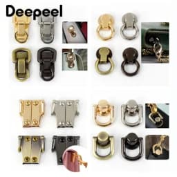 5Pcs Metal Buckles Bag Side Clip Clasps for Handbag Strap Chain Hanger Connector Screw Decoration Hook DIY Hardware Accessories