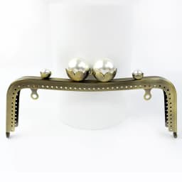 1/2Pcs 20cm Pearl Head Metal Purse Frame Bag Handle Kiss Clasp for Women HandBag Wallet Sewing Brackets DIY Bags Accessories