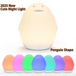 1/2/4PCS Portable Egg Shape Night Light Ambient Lamp 7 Color Changing RGB Remote Control Touch Dimmable Lamp USB Rechargeable
