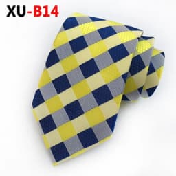 Polyester Jacquard Necktie 8 Cm Stripe Tie Business Casual Plaid Corbatas for Wedding Party Men Accessories Valentines Gift