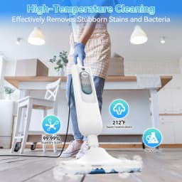 INSE Powerful Steam Mop High Temperature 6 in 1 Scrubbing Steam Cleaner Detachable Floor Steam Mop for Hard Floor Carpet Kitchen