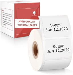 Phomemo Multi-Purpose Square Self-Adhesive Label for Phomemo M110/M200 Label Printer Width 20-50mm Labels/Roll