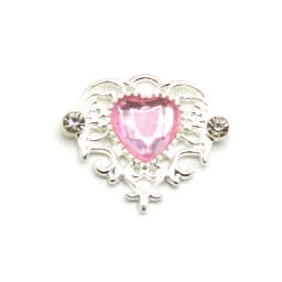 10Pcs 21 * 25mm Peach Heart Rhinestone Alloy Flower Plate Ornaments Diy Wedding Dress Gift Box Hair Decoration Accessories