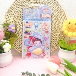 1PC Lovely Animal 3D Stereo Tummy Press Fun Stress Relief Sticker,Rabbit Panda for DIY Craft,Scrapbook,Phone Case Decor