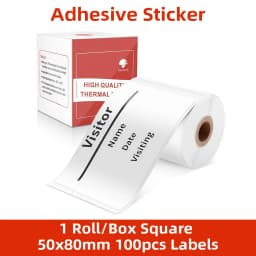Phomemo Thermal Papel for M110/M200 Printer Home Office Labels Colorful Adhesive Paper Round Square Printable Sticker Paper