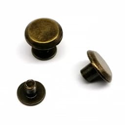 20pcs Round Head 10mm Screwback Chicago Screw Nail Binding Rivet Stud for Leather Shoulder Bag Knapsack Belt Strap Wallet
