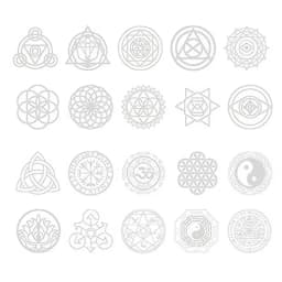 7 Chakra Copper Energy Tower Orgonite Stickers Flower Life Tree Pyramid Epoxy Resin Fillings Material Jewelry Making DIY Crafts