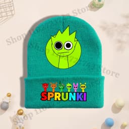 Sprunki Knitted Hat for Children Anime Cartoon Cute Knit Hat Boys Girls Winter Warm Fashion Cap Kids Windproof Hip Hop Caps Gift