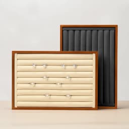 Wooden 3 in1 Multi-function Jewelry Display Box High quality Microfiber Ring Earring Bangle Organizer Case Luxury Storag Box
