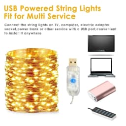10M/20M Waterproof 8Modes USB Copper Wire LED String Fairy Light With 13Key Remote For Xmas Party Christmas Decoration New Year