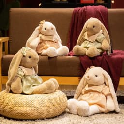 45cm/55cm Cute Plush Toy Stuffed Toy Rabbit Wear Dress Doll Babies Sleeping Companion Cute Doll Children's Gift