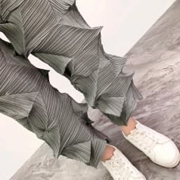 Miyake Fold 2025 Fall New Disorderly Pleated Pants Loose Mid-waist Diamond Pleated Straight Leg Casual Pants