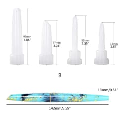 Fountain Pen Epoxy Casting Mold Cylinder Pen Shape Silicone Mold Pen Style Pen Casting Mold Ballpoint Epoxy Casting Mold