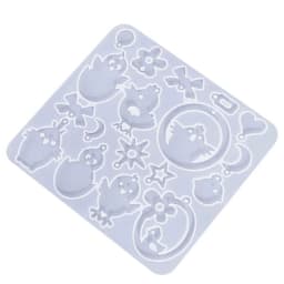 Rabbit Silicone Mold DIY Crystal Earrings Pendant Charm Mould UV Epoxy Resin Molds Keychain Jewelry Making Tool