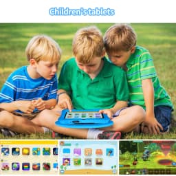 New 7 Inch Kids Android Tablets Quad Core 4GB+64GB ROM Cartoon Portable with Kids-Proof Protective Case Best Gift for Childre
