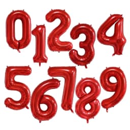 30 40inch Gradient Rose Red Big Number Foil Balloons 0 1 2 3 4 5 6 7 8 9 18 Years Old Birthday Party Wedding Party Decoration