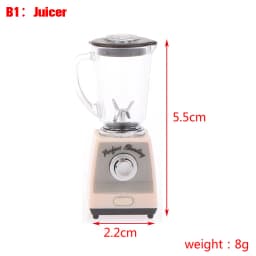:12 Dollhouse Miniature Juice Machine Cup Set Coffee Machine Mixer Machine Model Kitchen Doll Electrical Appliance Model Toys