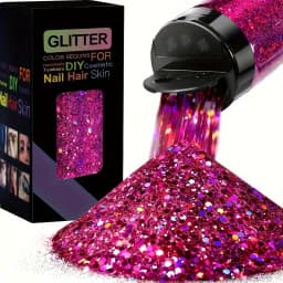 Holographic Chunky Glitter Sequins, 50g, Mixed Size Laser Sparkle Flakes For DIY Nail Hair Skin,Music Festival