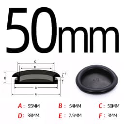 14mm-150mm Hole Diameter Black Single Sided Protective Coil Sealing Rubber Ring Wiring Grommets Hole Plug Gasket