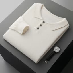 Luxury Men Cashmere Sweater 100% Merino Wool Buttoned Pullover Autumn Winter Knitwear Male Casual Warm Jumper Tops