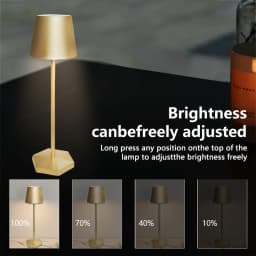 3 Colors Table Lamp LED Touch Sensor Desktop Night Light Rechargeable Wireless Reading Lamp for Restaurant Hotel Bar Room Decor