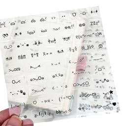 10pcs/lot Ins Transparent Emoticon Decorative Random Stickers For Scrapbooking Cute Journal Sticker Stationery