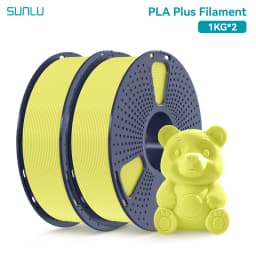 SUNLU 2Roll PLA Plus/Clear Filament 1.75mm +/- 0.02 mm 1kg Spool (2.2lbs) Neatly Arranged No Knot Filament Fit Most FDM Printer