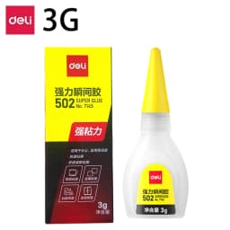 Deli 502 Super Glue Quick-drying Cyanoacrylate Instant Leather Rubber Wood Metal Strong Bond Liquid Adhesive Tool