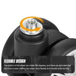 GUGULUZA 1/2Pcs STLN-5 Trolley Caster Luggage Replacement Wheels Travel Suitcase Wheel Double Row 360° Spinner Repairing Casters
