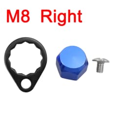 EKfan M8 Daiwa M7 Shimano Left / Right Hand Nut With Black 15MM Lock Washers and Screws For Baitcasting Fishing Reel DIY Parts