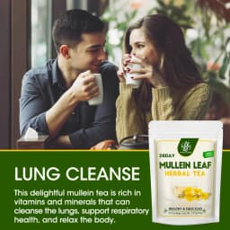 100% Organic Mullein Leaf Tea Non-GMO, Chemical Free, Caffeine Free, Soothe Respiratory Discomfort, Relaxation & Restful Sleep