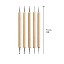 Pottery Dots Sculpture Tool Stainless Steel Polymer Clay Shape Pen Metal Ball Clay Carving DIY Ceramics Decorating Tools
