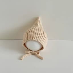 0-24M Baby Beanie Newborn Elf Hat Spring Autumn Knitted Windproof Warm Earflap Cap With Pom Pom