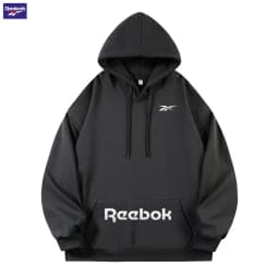 Reebok brand men's hooded jacket - Simple and fashionable style - Various solid colors - Comfortable and suitable for street wea
