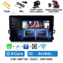 Android 16 Car Radio For Toyota Auris E150 2006 2007 2008 2009 2010 2011 2012 Multimedia Stereo Player Wireless Auto Carplay DVD