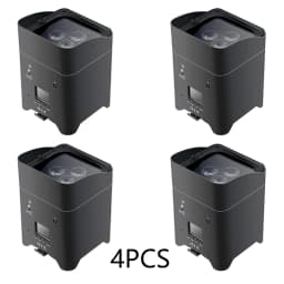 6x18W Battery-Powered RGBWAUV Par Light with Remote Control – Suitable for Stage and Wedding Party Ambient Lighting