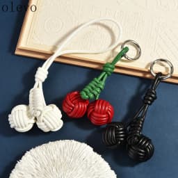 New Fashion Woven Cherry Personalized Bag Accessories Delicate Cute Woven Ball Bag Decoration Women's Bag Pendant Holiday Gifts
