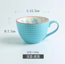 European Style Ceramic Coffee Cups Milk Tea Breakfast Mug Cappuccino Flower Cups Latte Kitchen Tableware High-grade