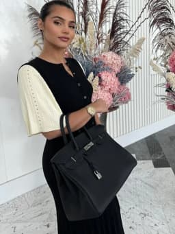 Chic Patchwork Knitted Maxi Dress For Women elegant Short Sleeve Hollow Out Ribbed Long Dresses O-Neck High Waist Lady Knitwear
