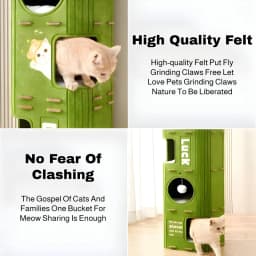 Multi-layer Cat Bed Closed Safety Cat Nest Wear-resistant Felt Cat Climbing Frame Indoor Integrated Pet Toys for All Seasons