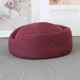 Straw Pillbox Hat Summer Beret Sun Hats Japanese Retro Weeding Fedora Hostess Fashion Millinery Fascinator Designer Painter Hat